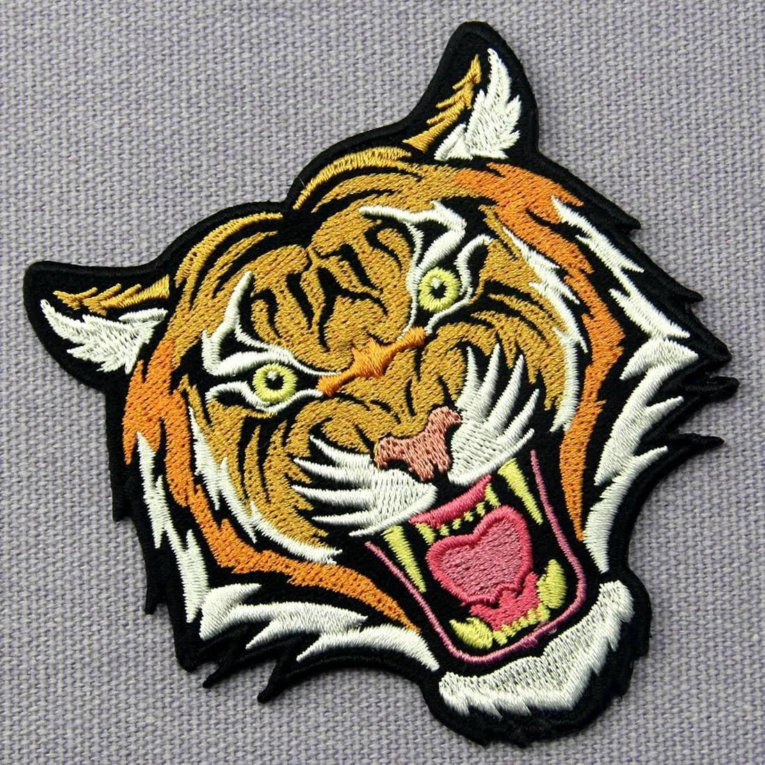 The Roaring Bengal Striped Tiger Embroidered Badge Iron On Sew On Patch, Bengal Tiger - Image 4