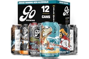 Go Brewing - 12 Mixed Pack - Non-Alcoholic Craft Brew - Small Batch Brew - Classic Ingredients - Non Alcoholic Assorted Variety Pack - Low-Calorie, NA Brew - Ideal for Any Occasion (12 oz, 12 Pack)