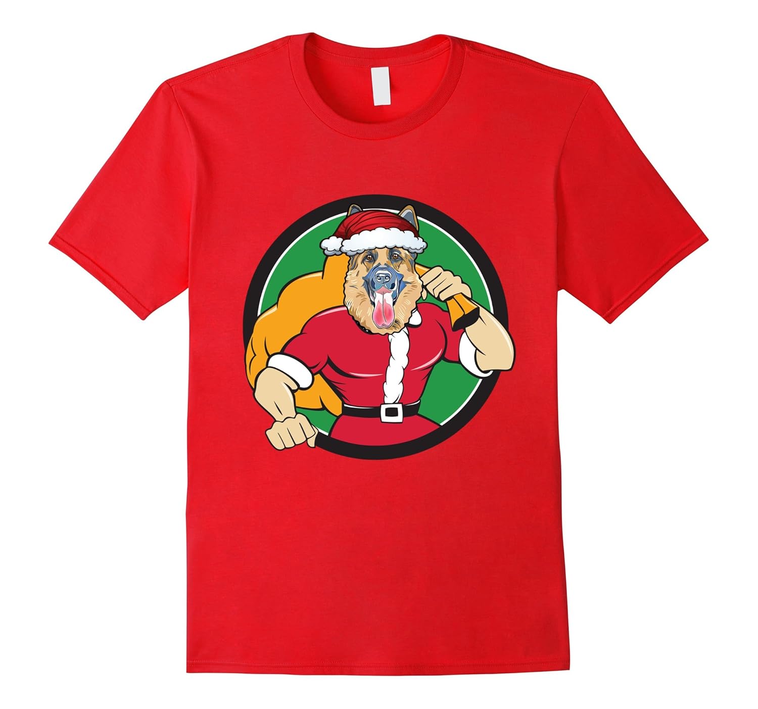 German Shepherd Dog Super Santa Paws Shirt-ANZ