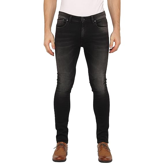 mens faded black slim jeans