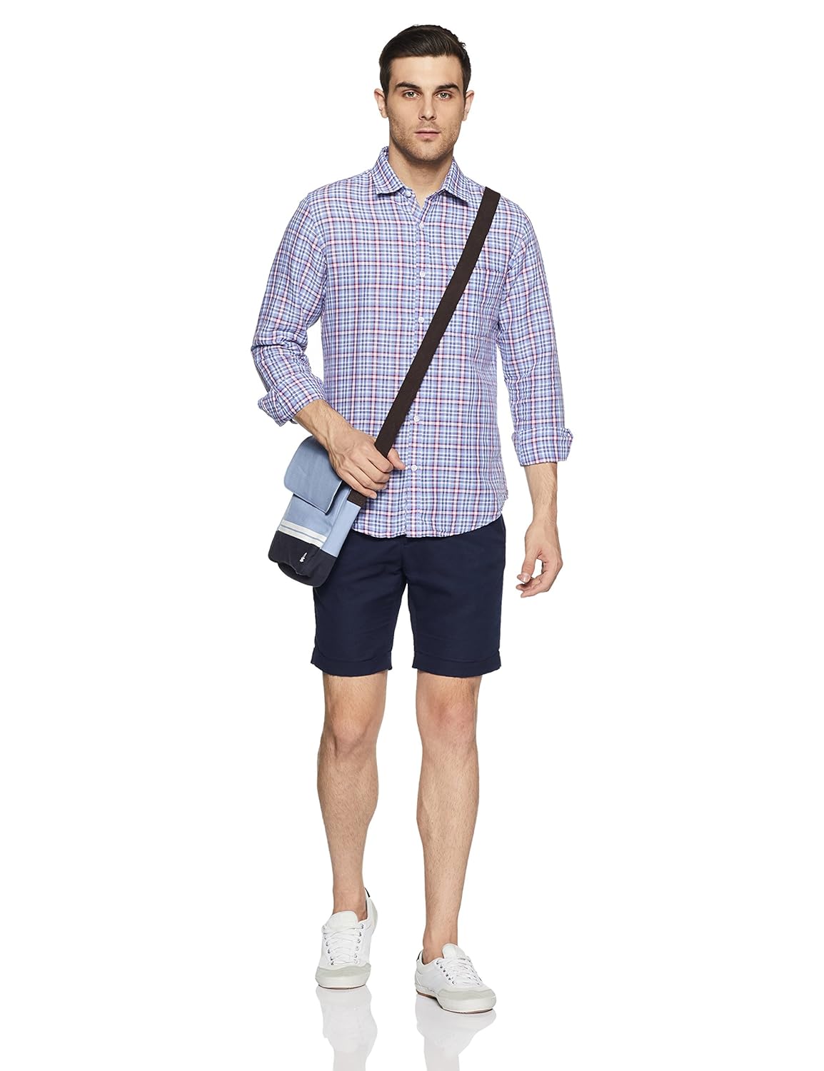 peter england men's solid slim fit casual shirt