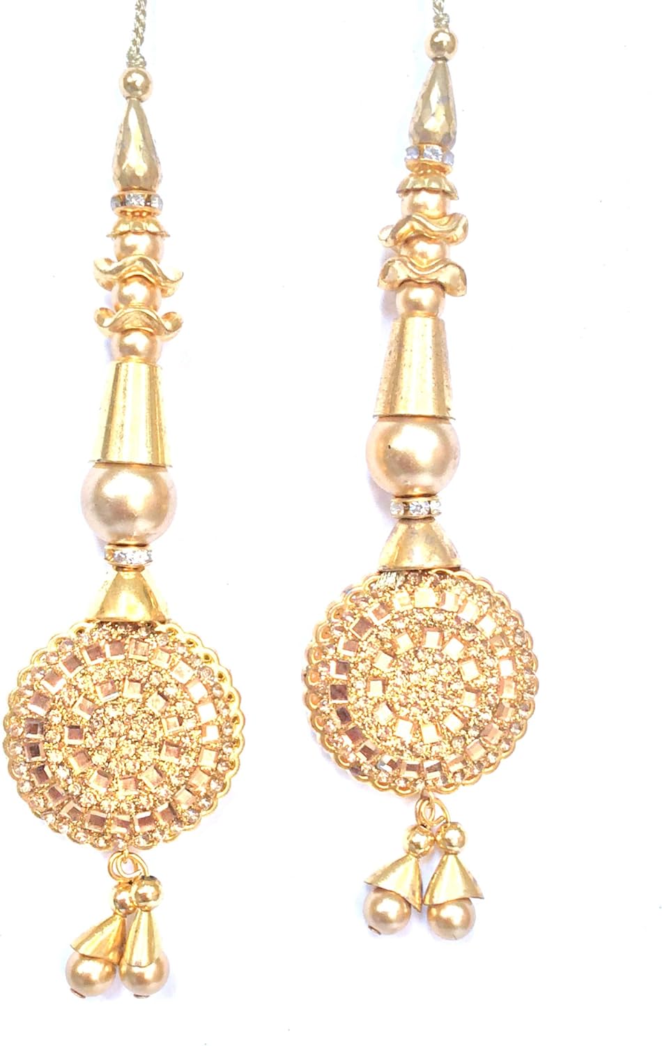 Bridal Blouse Fancy Latkan Accessories Cloth Lehenga Tassels Latkans Dress Golden Tassels Sewing