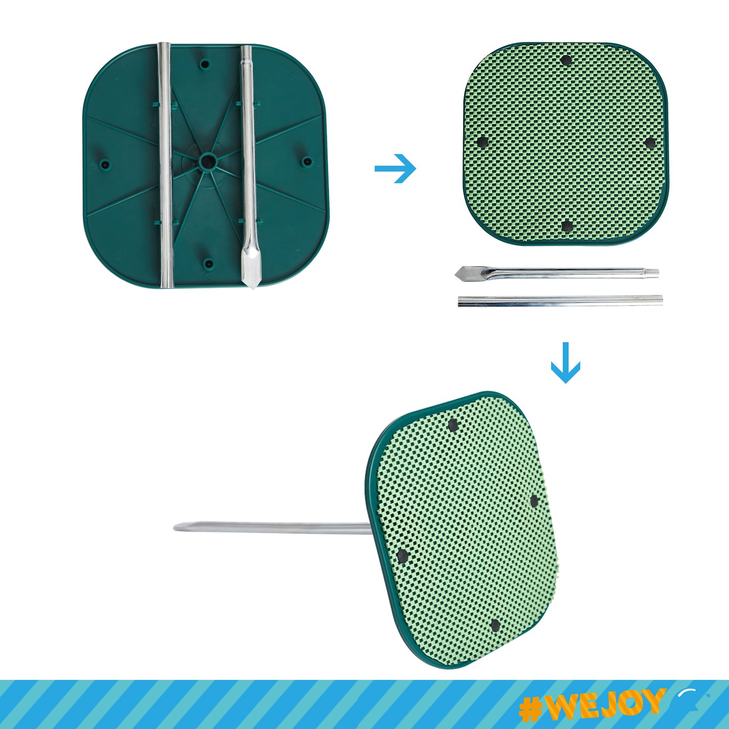 WeJoy Portable Outdoor Beach Table with No-Slip Surface Prevents Spills and Slips