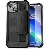 ENCASED Rugged Hand Strap Case - Designed for iPhone 15 Case - Protective Full Body Phone Protection (Black)