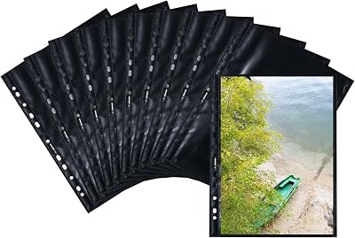 HERMA Photo Pockets for Ring Binder Albums 20 x 30 cm 20 Pockets Black