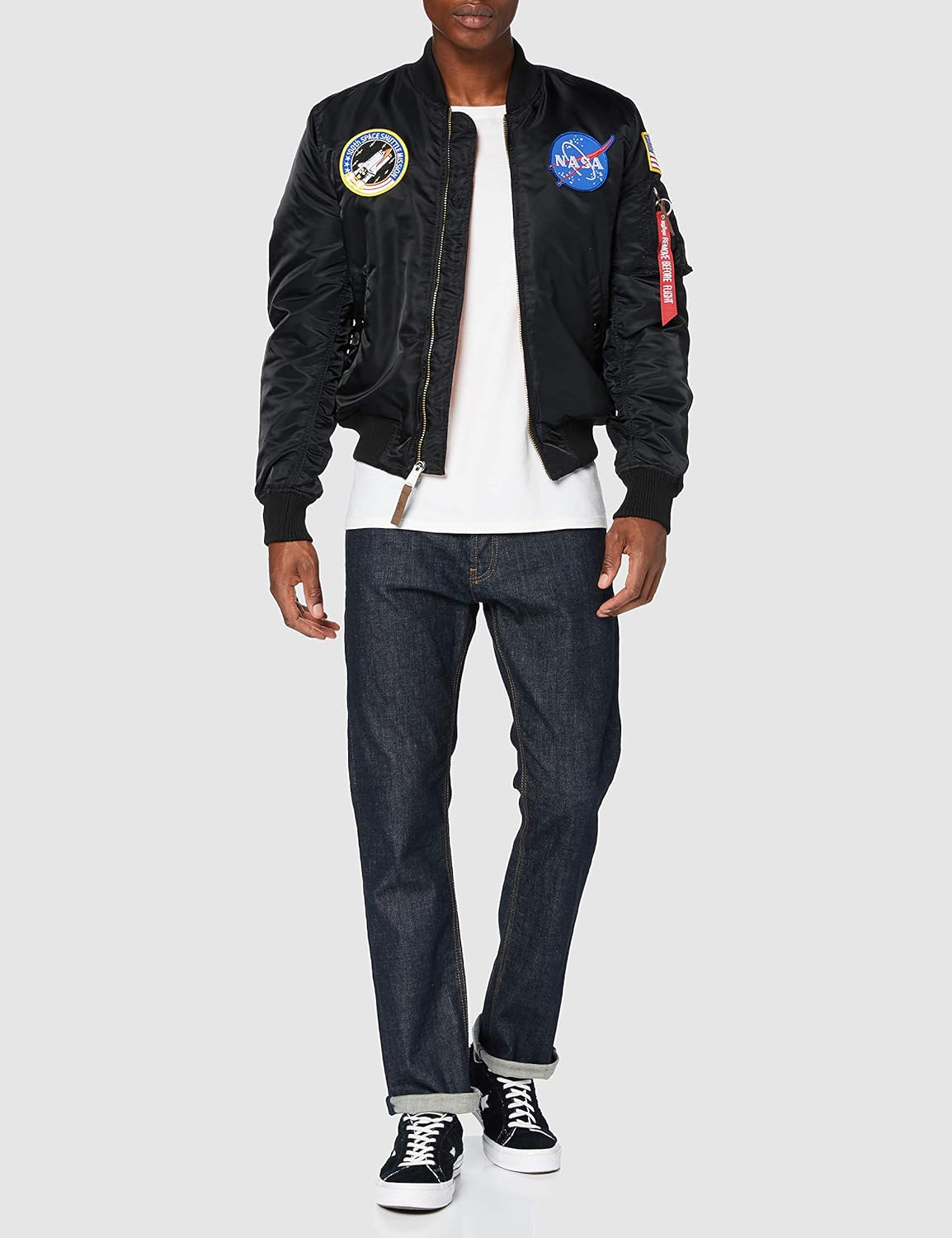 Alpha Industries Ma 1 Vf Nasa Chaqueta Bomber Negro Xl Para Hombre Amazon Es Ropa Y Accesorios