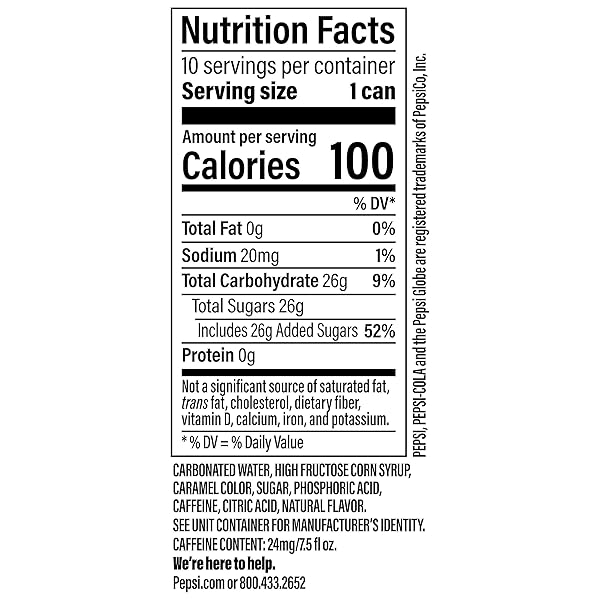 PEPSI SODA, 7.5 OUNCE MINI CANS, (10 PACK) (PACKAGING MAY VARY)