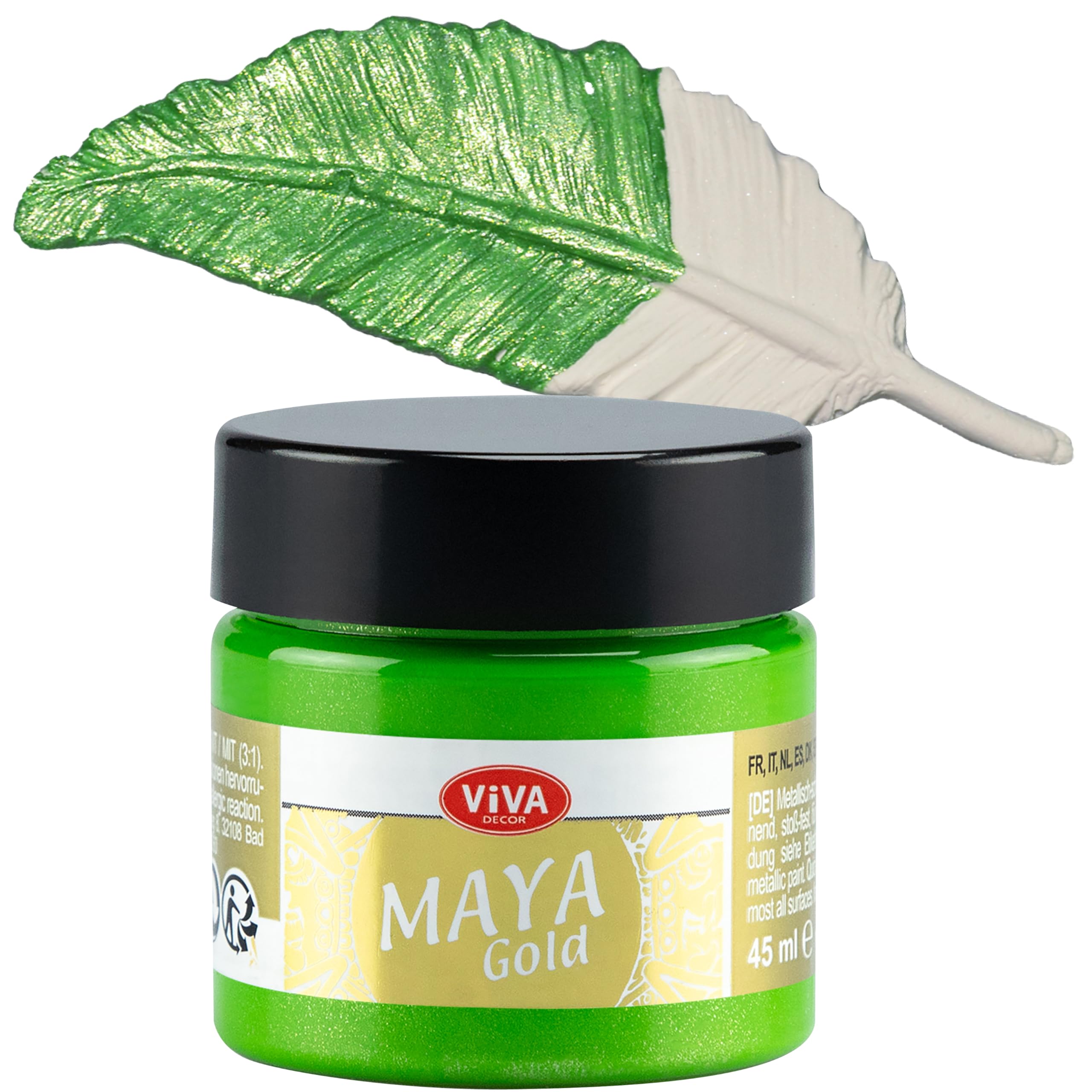 Viva Decor Maya Gold Paint - Apple Green,Medium