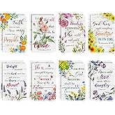 Containlol 16 Pcs Flower Daily Prayer Gift for Women, Bible Verse Notebooks Rustic Floral Inspirational Scripture Quotes Pocket Notepads, School Office, 4.9 x 3.1 Inches(Vivid Style)