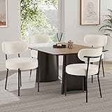 Sweetcrispy Dining Chairs Set of 4, Boucle