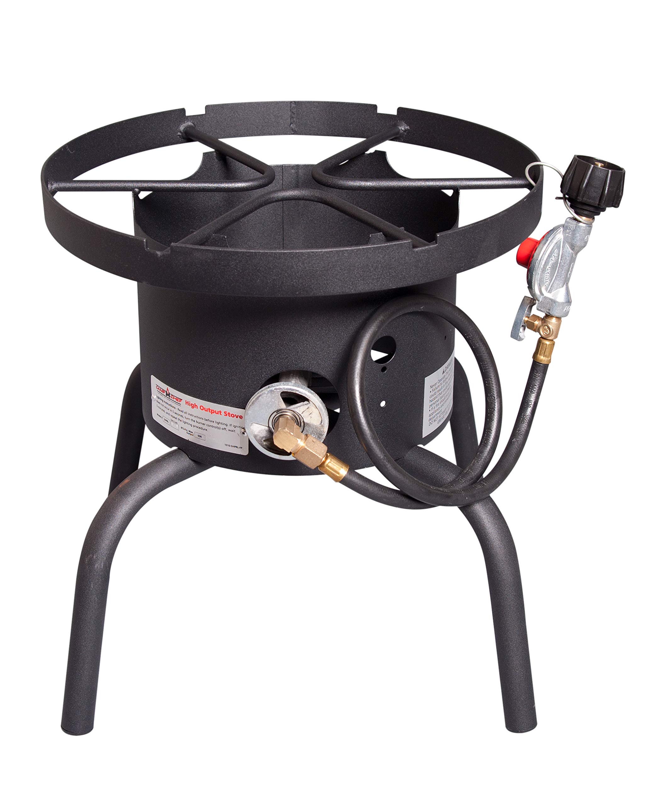 Photo 1 of (item sold for parts only) Camp Chef SHP-RL High Pressure Single Burner Cooker with Detachable legs and Round top, Black