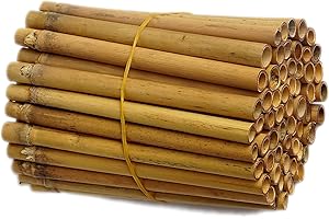 IA Crafts Bamboo Tubes, for Mason Bees, Natural Bamboo Bee Nest, Easy to Split for Cocoon Harvest, 5.9" Long and 0.27"-0.4" Inner Diameter (0.75)