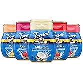 Torani Sugar Free Liquid Drink Enhancer, Water Flavoring Variety 5-Pack, Watermelon, Peach, Raspberry, Strawberry, and Coconut, 1.62 Oz Ea