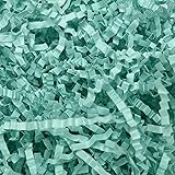 2LB Teal Blue Crinkle Cut Paper Shred Filler, Paper