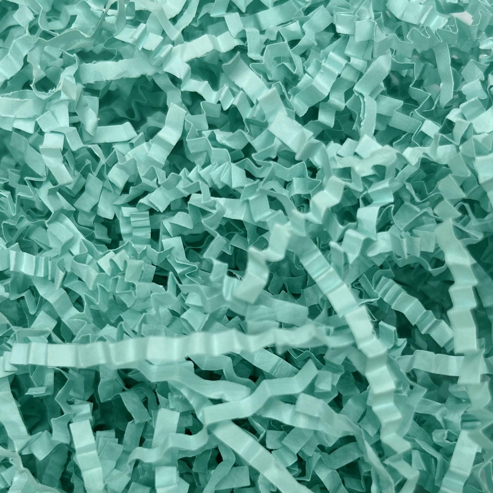 2LB Teal Blue Crinkle Cut Paper Shred Filler, Paper