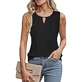 rosemia Womens Tank Tops Summer Sleeveless Blouses Business Casual Basic Shirt