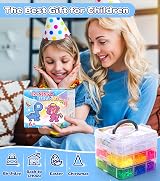 Ophy Fuse Beads Kit 15000pcs 5mm Beads 20 Colors 16 Patterns 6 Pegboards view 8