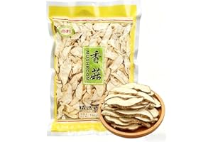 ZHONG XIANG XING LI FOOD 16 Oz Dried Shiitake Mushroom Slice, Dehydrated Shiitake Mushroom Slices, Dry Mushrooms for Cooking,Stemless, Vacuum Sealed, Rehydrate Quickly, Soft Texture, Fresh Flavor, Vegan, No Fumigation Sulfur