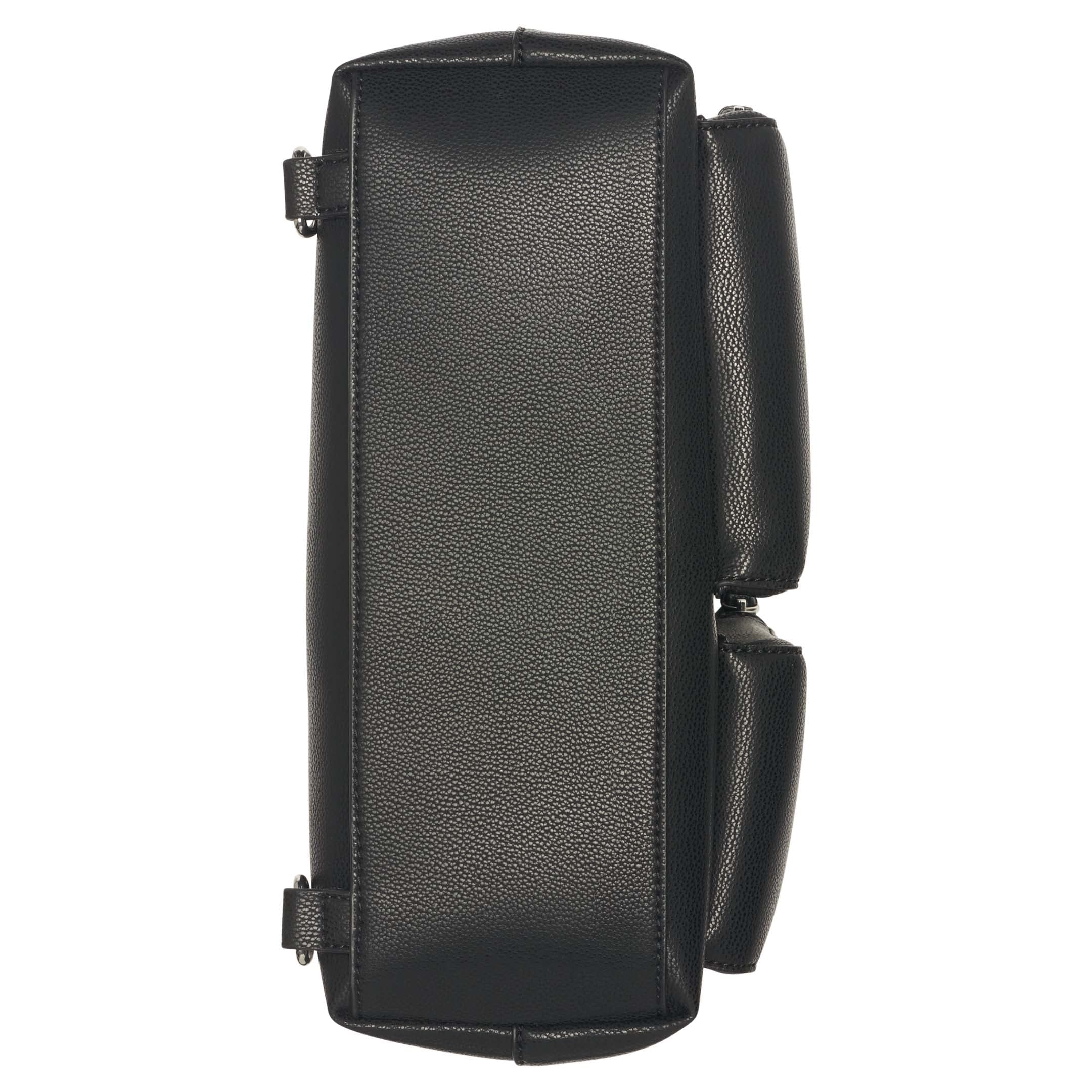 Calvin Klein Ember Organizational Backpack, Black/Silver,One Size