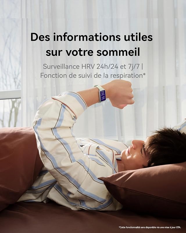 Band 11 Montres connectées, Fonctionne avec iOS et Android, Blanc