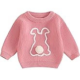 Infant Baby Boy Girl Knit Sweater Rooster Goose Embroidery Crew Neck Long Sleeve Pullover Knit Shirt Winter Clothes