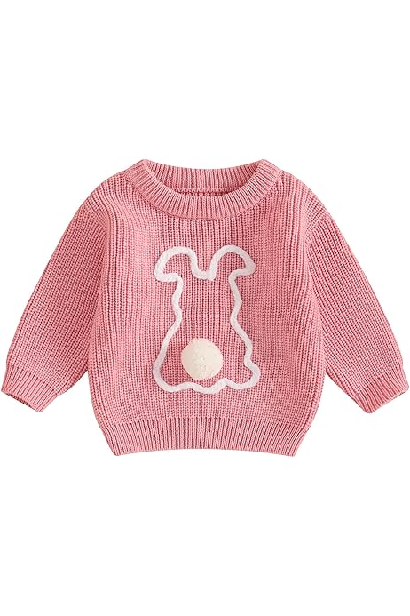 Baby Sweater Baby Knit Sweater Bunny Carrot Embroidery (95