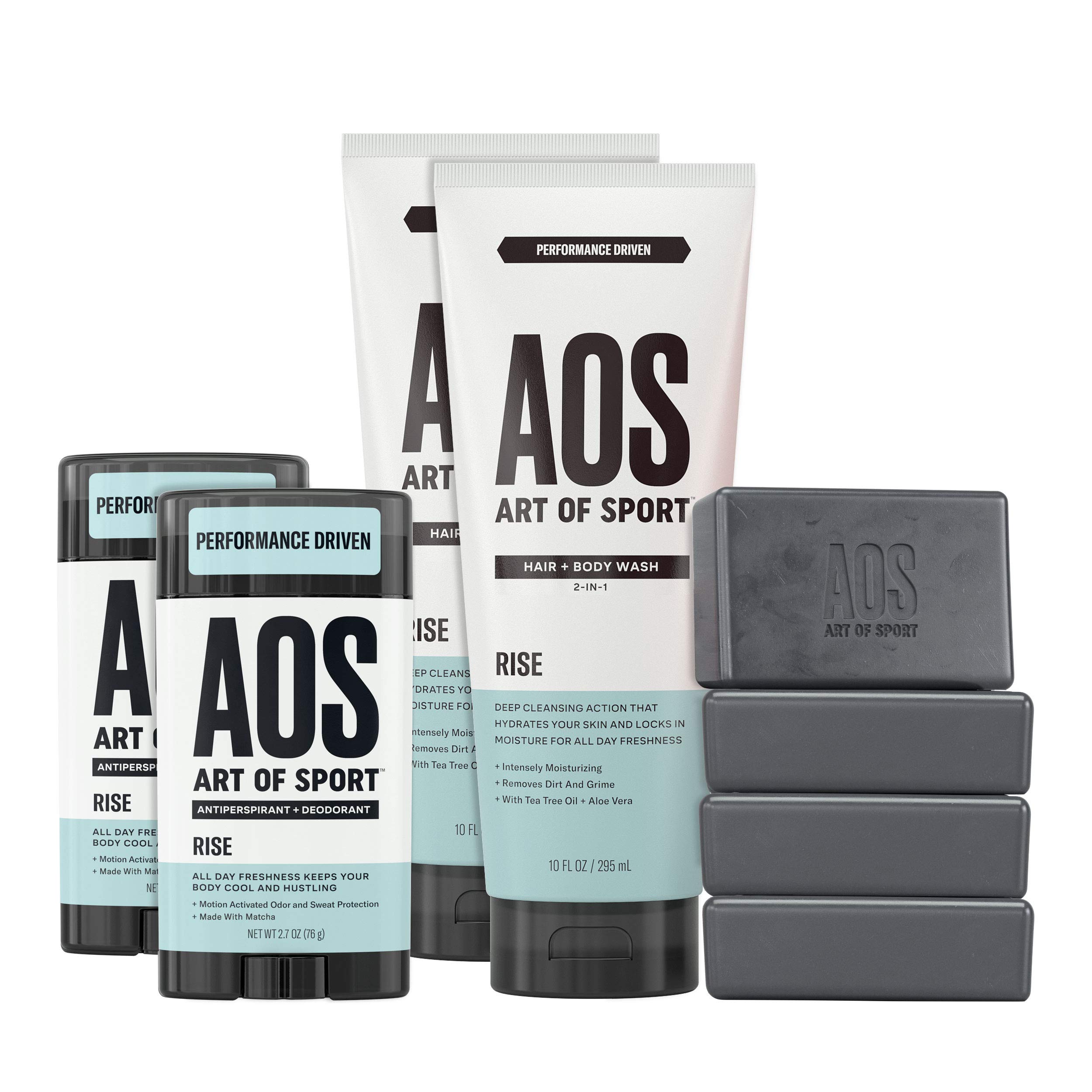 Art of Sport Athlete Collection, Compete Scent, 8pc Skin and Body Care Set with