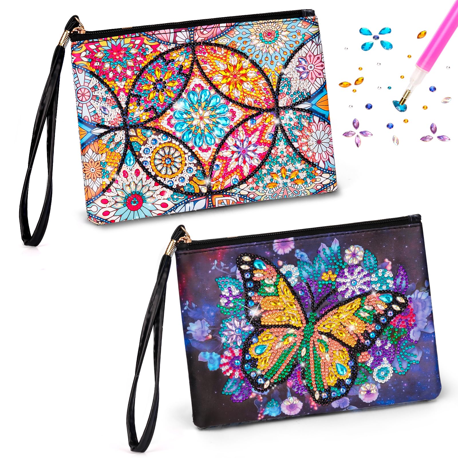 Crafts Kits for 6-12 Year Old, Gifts for 8 9 10 11 12 Year Olds Girls - Diamond Art and Crafts for Kids, Girls Toys Diamond Painting Handbags Set, Creative Birthday Presents for Teenagers Adults