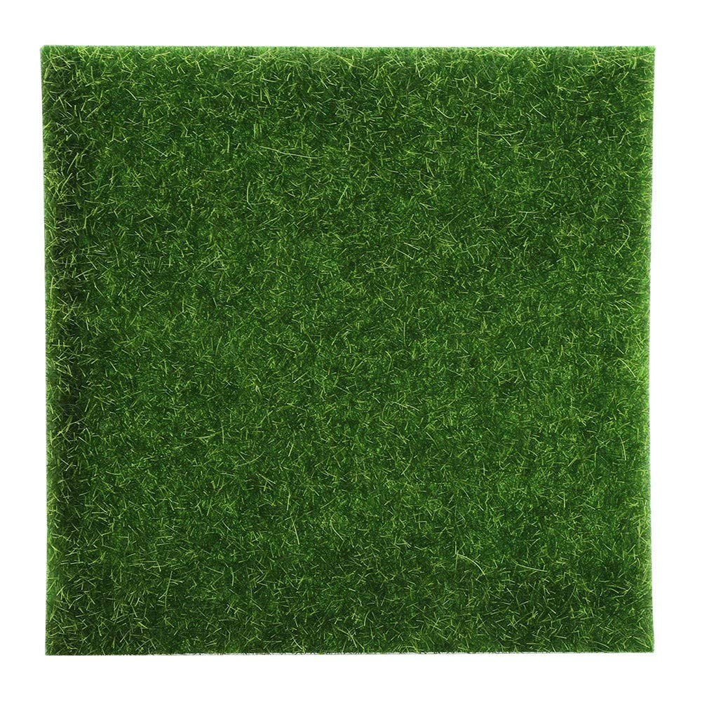 Raguso Artificial Lawn Artificial Grass Mat Simulation Grass 10PCS for Micro Landscape Ornament