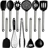 Home Hero 11 Silicone Cooking Utensils Kitchen Utensil Set - Stainless Steel Silicone Kitchen Utensils Set - Silicone Utensil