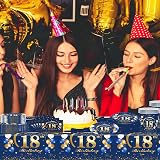 COSORO Navy Blue Gold 18th Birthday Tablecloth 137x274cm 2pcs view 6