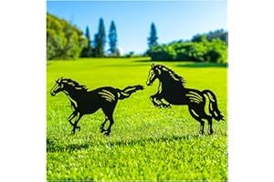 SRDJXY Horse Metal Garden Stakes Decorative Horse Gifts for Women/Men Horse Lovers Gifts,Black Horse Silhouette Statues for Yard Art,Outdoor Decor,Outside,Patio,Lawn Ornaments,Garden Decorations