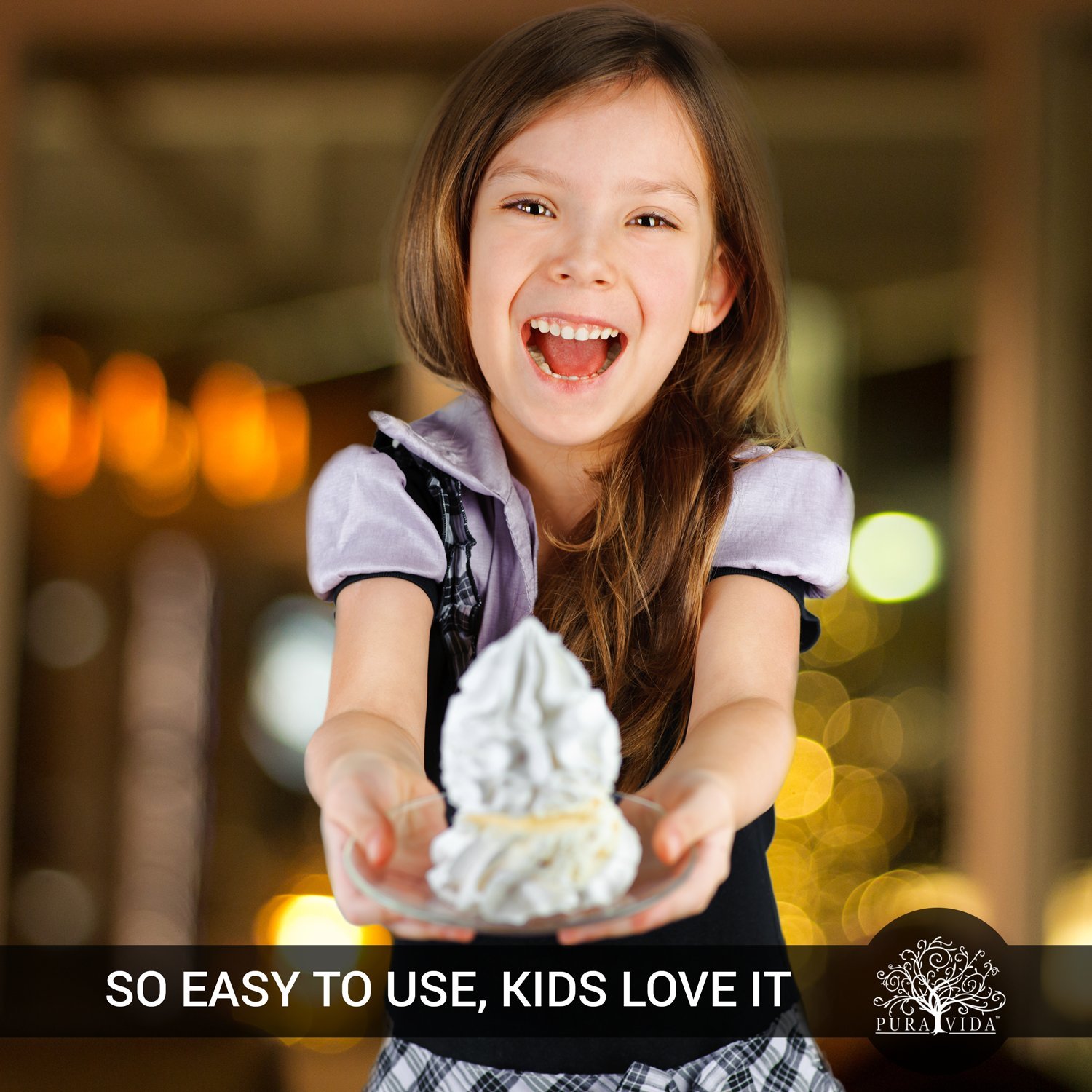 Whipped Cream Dispenser By Pura Vida – Durable, All Aluminum Body & Head – 3 Stainless Steel Decorating Tips & A Brush – Half Quartz Size – Dishwasher Safe – Gift Box Packaging – Easy Instructions