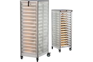 AERDUN Pan Bun Rack Cover, PVC Frosted,High Density Waterproof Bread Rack Cover,Kitchen Bakery Single Rack Covers. (23"W x 28"D x 64"H)