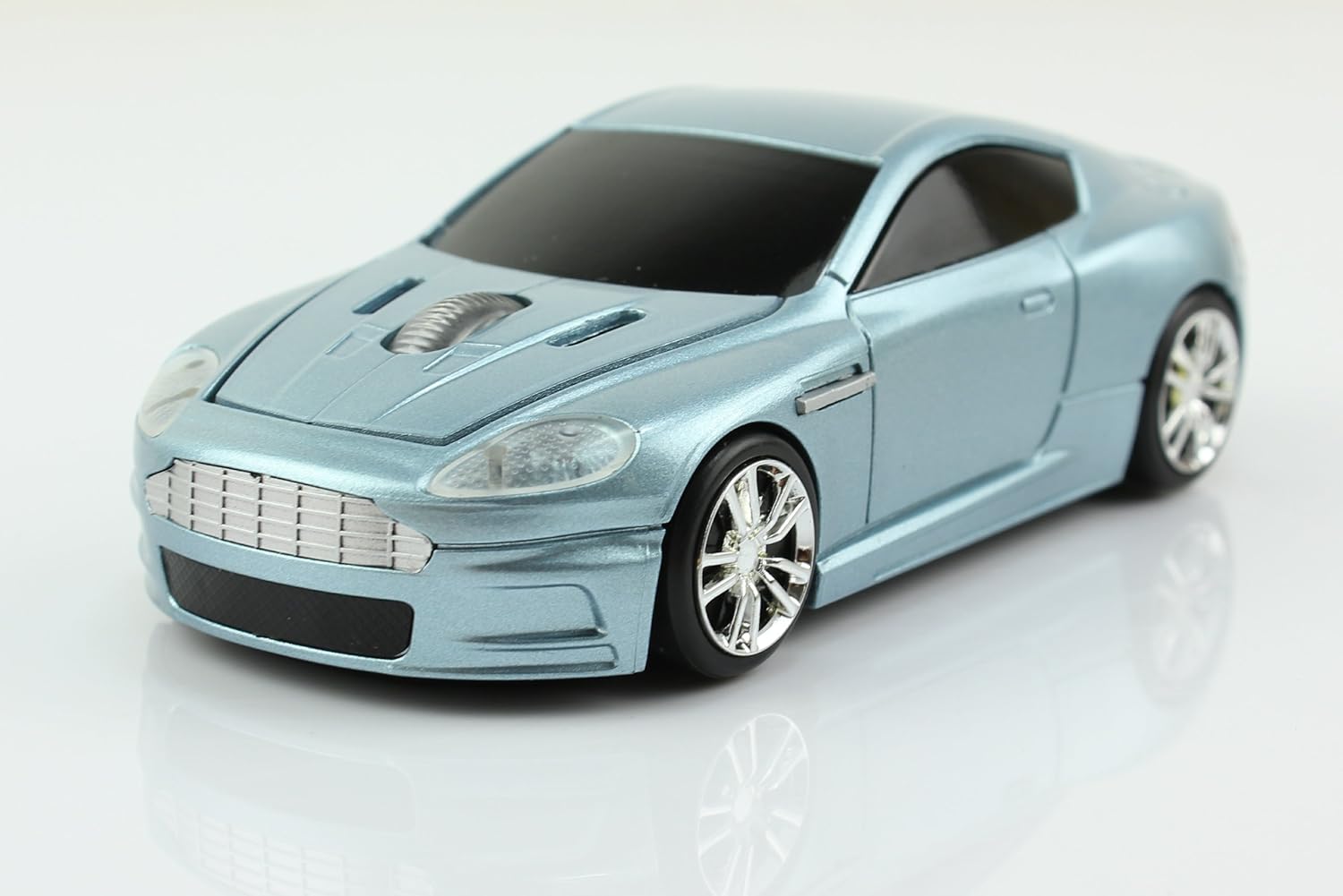 UrChoiceLtd® 2.4GHz Cordless Car Model Wireless Mouse AM Formed Computer Mouse Mice with Nano USB Receiver - Blue