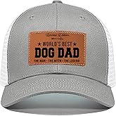 VIOZOFA Men's Hat Gifts - Men's Cap Gifts for Father's Day Christmas Birthday Gifts Trucker Hat Leather Pattern Baseball Cap