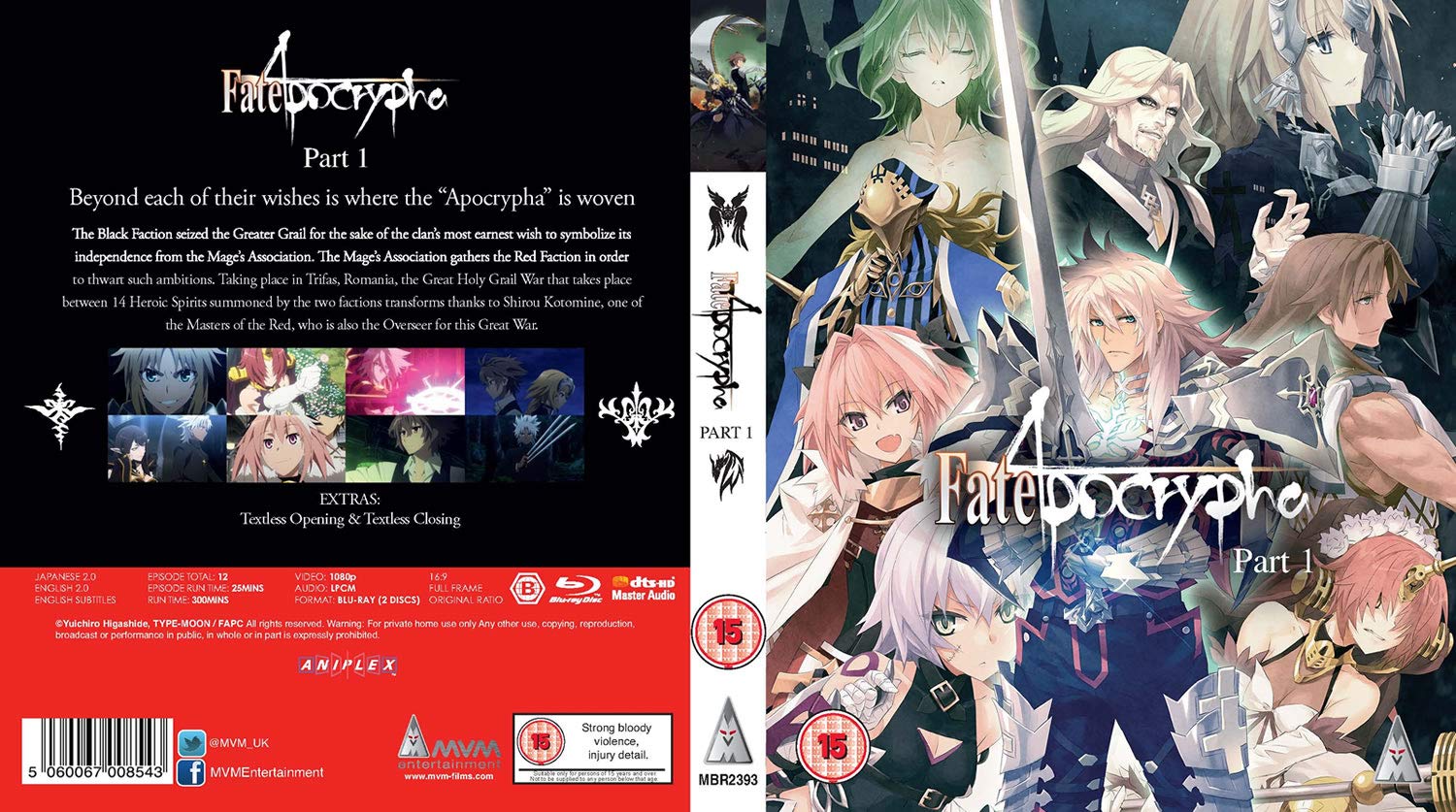Fate Apocrypha Part 1 Blu Ray 19 Buy Online