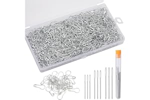 Kollase Stitch Markers for Crocheting, Stitch Markers 500 pcs, Safety Pins, Crochet Stitch Markers, Knitting & Crochet Supplies, Crochet Accessories and Supplies, for Crocheting and Knitting - Silver