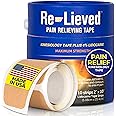 4% Lidocaine Maximum Strength Pain Relief Kinesiology Tape - Relieves Back, Joints and Muscle Pains - Superior Sticking, Aluminum-Free Water Resistant, and USA Made - 2" x 10" Strips
