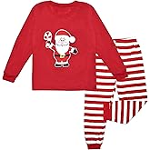 GRPSKCOS Kids Christmas Pajamas Toddler Kids Sleepwear Boys Girls Santa Claus Pajamas Winter Nightwear 2-12 Years