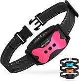 DogRook Anti Bark Collar - No Shock - Vibrating Bark Collar 8-110 lbs Pink