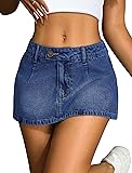 IWD Denim Mini Skirt for Women Low Waisted Jean