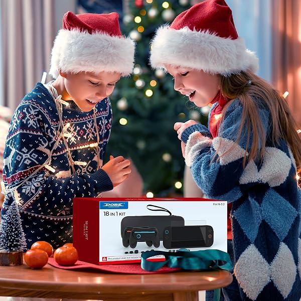 18-IN-1 ACCESSORIES BUNDLE COMPATIBLE WITH NINTENDO SWITCH 2, CARRY CASE SET, PROTECTION BUNDLE WITH 2X COMFORT GRIPS, 6X THUMB GRIP CAPS, 6X PRECISION RINGS, SILICONE COVER & 2X TEMPERED GLASS