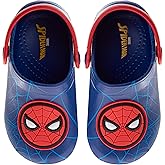 Josmo Kids Spiderman Clog Sandal Waterproof Slip-On Slides for Boys - Spidey Closed Toe Clogs with Backstrap (Sizes 5-10 Toddlers / 11-12 Little Kids)