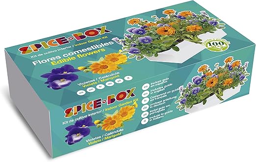 SeedBox PGSPFC Spicebox Flores comestibles, 9x5x23 cm: Amazon.es ...