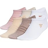 adidas womens Superlite No Show Socks (6-pair Pack) Low Profile Below Ankle