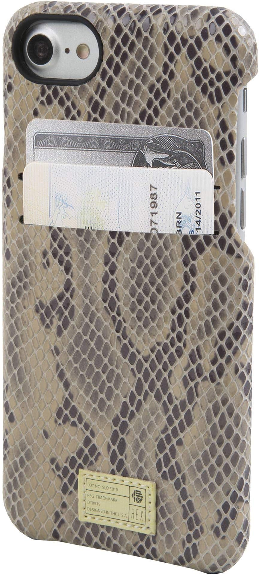 HEX Solo Wallet Case for iPhone 7 (Beige Snake Leather - HX2271-BESN)