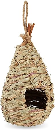 Relaxdays Vogelnest Om Op Te Hangen Decoratief Balkon Terras Tuin Gevlochten Vogelhuis Stro H X D 29 X 12 Cm Natuur Amazon Nl