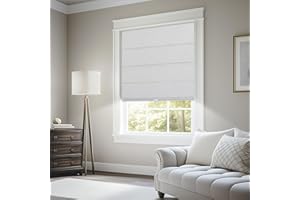 BERISSA Blackout Roman Shades for Windows Cordless,Jacquard Fabric Roman Blinds,Thermal Insulated Window Shades for Door Windows,Bedroom,Office,Easy to Install,Marble Grayish White,70" W x 66" H