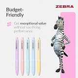 Zebra Pen Z-Grip Smooth Ballpoint Pens Black Ink 5 Pack Pastel Shoulder Barrel view 6